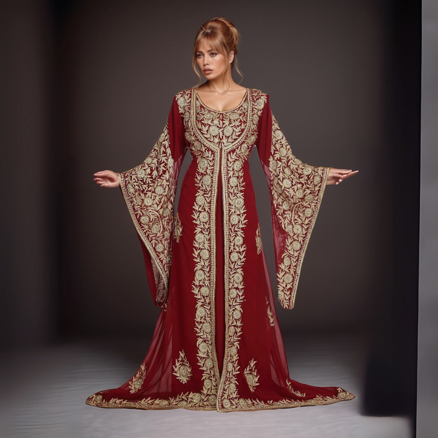Emerald Moroccan Kaftan Gown