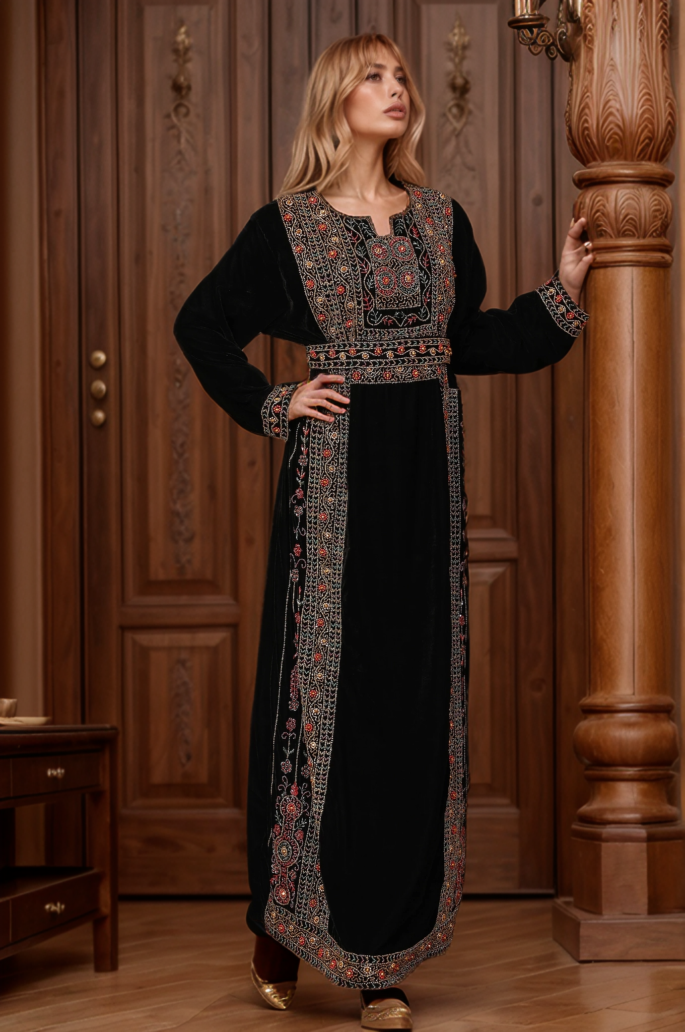 Heritage Black Velvet Thobe