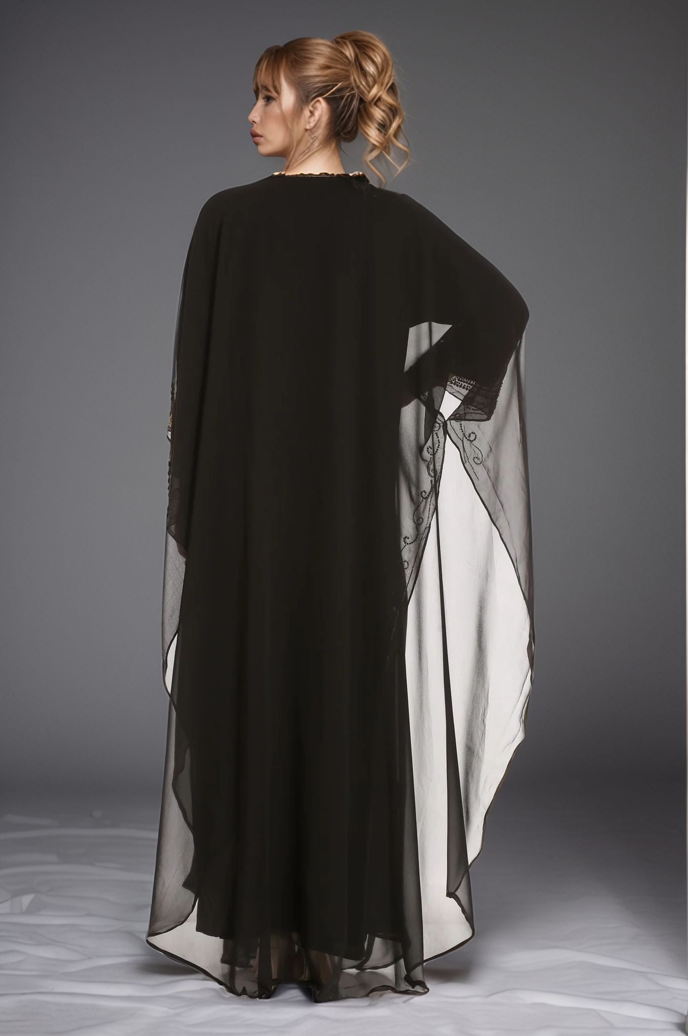 Opulent Black Gold Kaftan