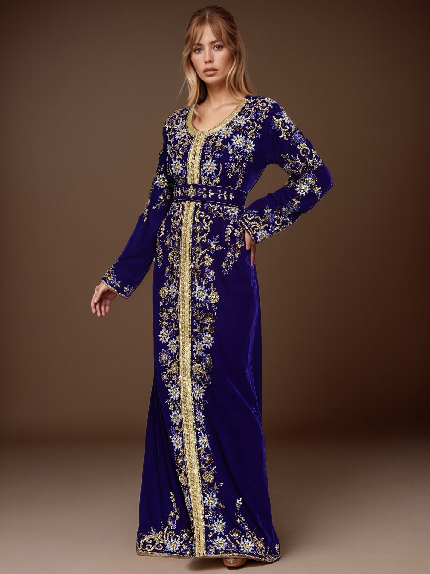 Royal Purple Moroccan Kaftan