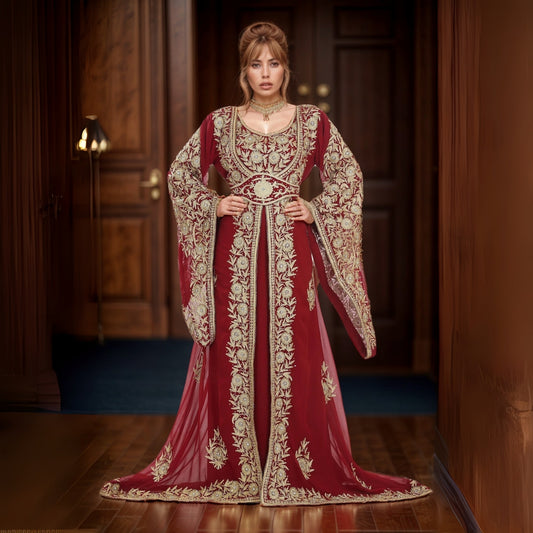 Emerald Moroccan Kaftan Gown