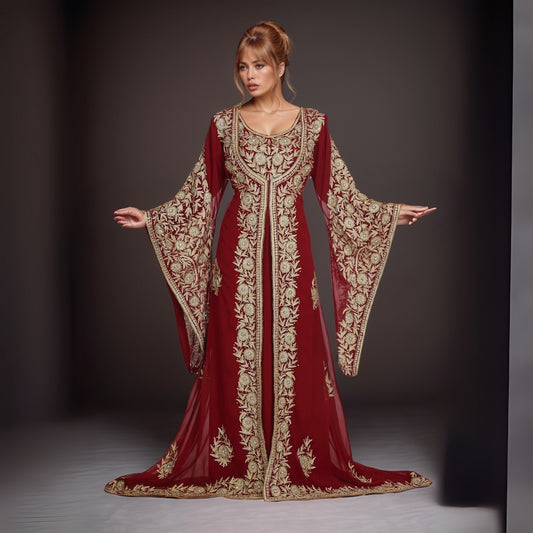 Emerald Moroccan Kaftan Gown