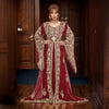 Maroon Moroccan Kaftan Gown