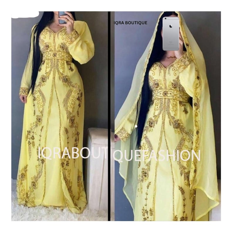 New white women kaftan Arabic dress