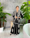 Black Dubai Moroccan Kaftan Arabic Abaya Maxi Hand Beaded